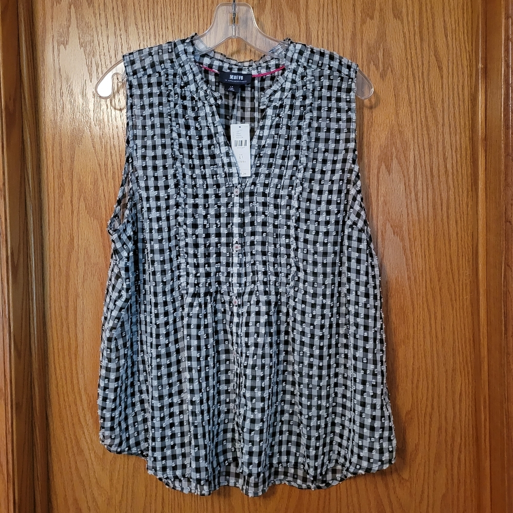 Maeve gingham sleeveless top
